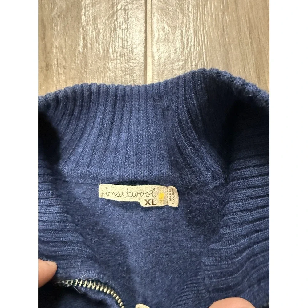 Smartwool Men's Blue Full-Zip Merino Wool Sweater Jacket Size XL